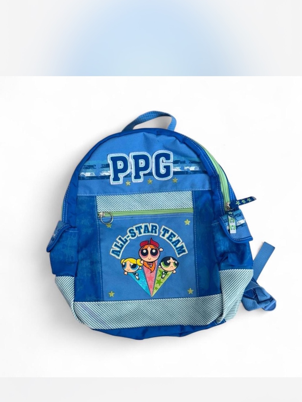 VINTAGE 90s / Y2K Cartoon Network Blue Powerpuff Girls backpack 💙🩷💚